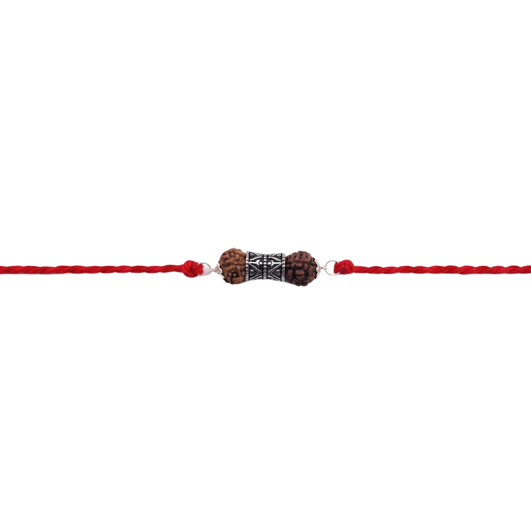 Mahadev Rudraksha Silver Rakhi