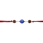 Trinetra Rudraksha Silver Rakhi