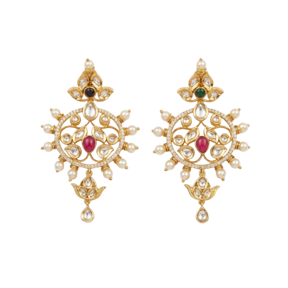 Dharini Kundan Drop Earrings