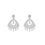 Sparkling CZ Chandbali Earrings