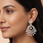 Sparkling CZ Chandbali Earrings