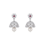 Serena CZ RedJhumka Earrings