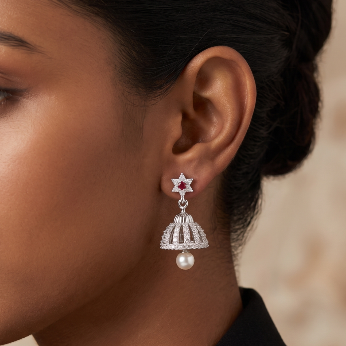 Classic CZ Jhumka Earrings