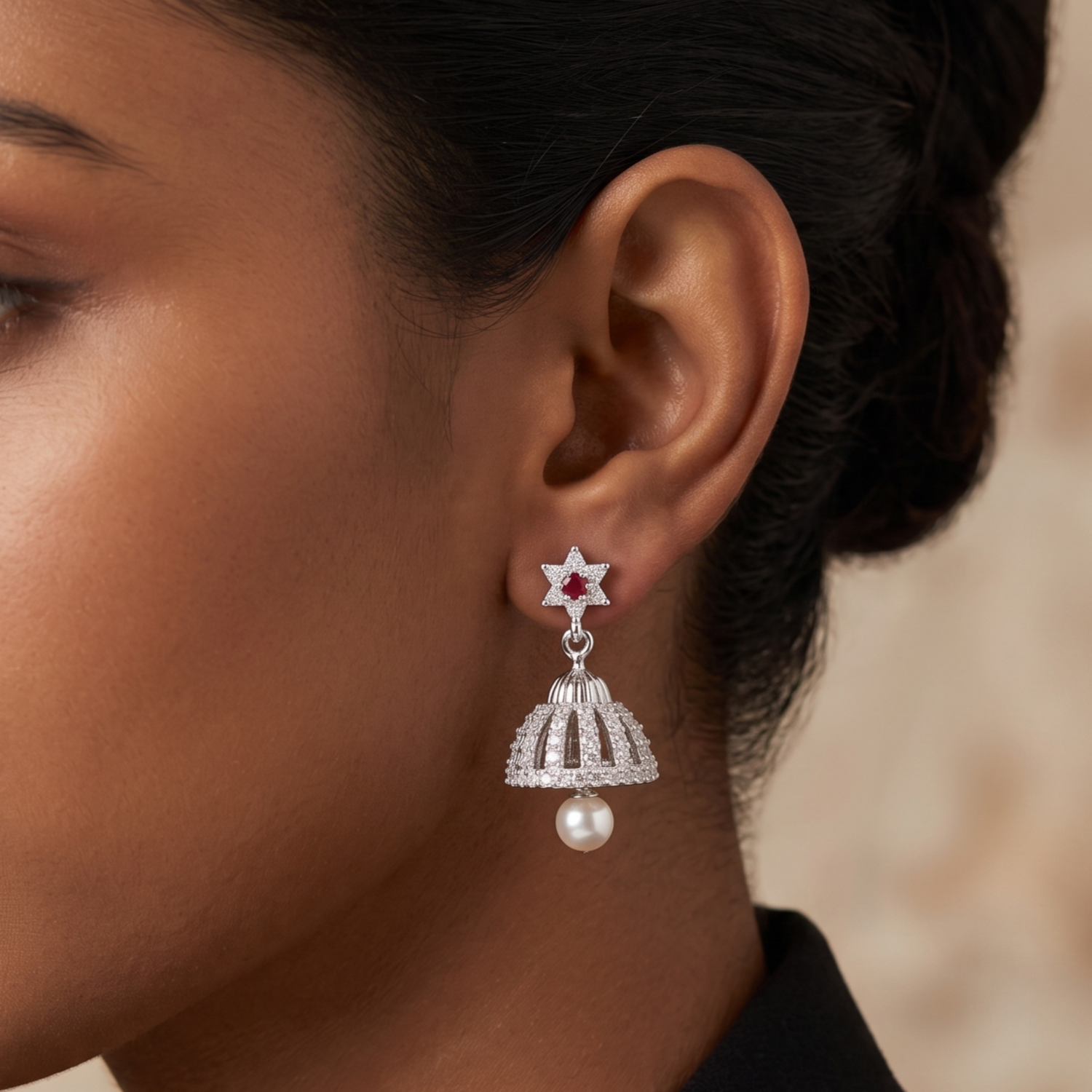 Classic CZ Jhumka Earrings