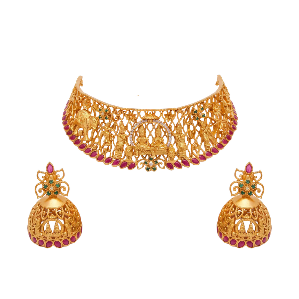Bhavani Antique Temple Choker Set