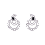 Nina CZ Black Stud Earrings