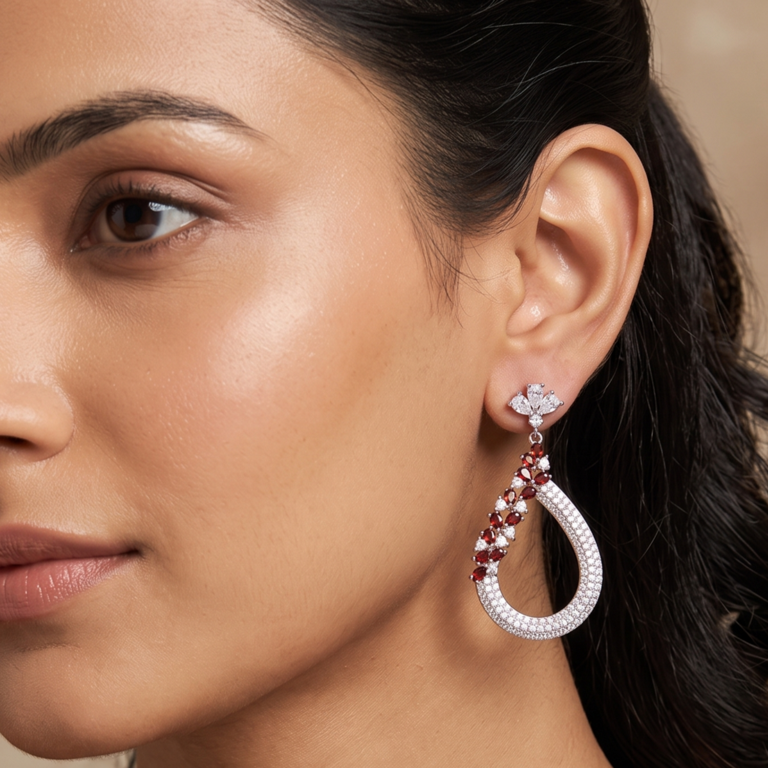 Sadya CZ Drop Earrings