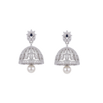 Alana CZ Blue Jhumka Earrings