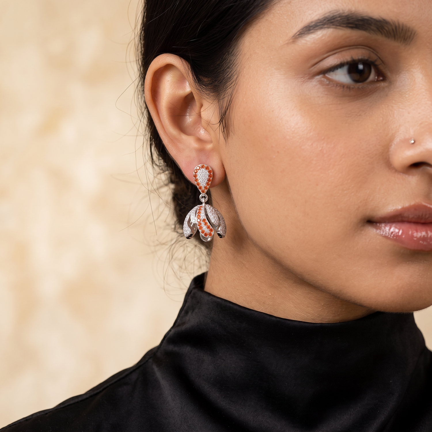 Garima CZ Drop Earrings