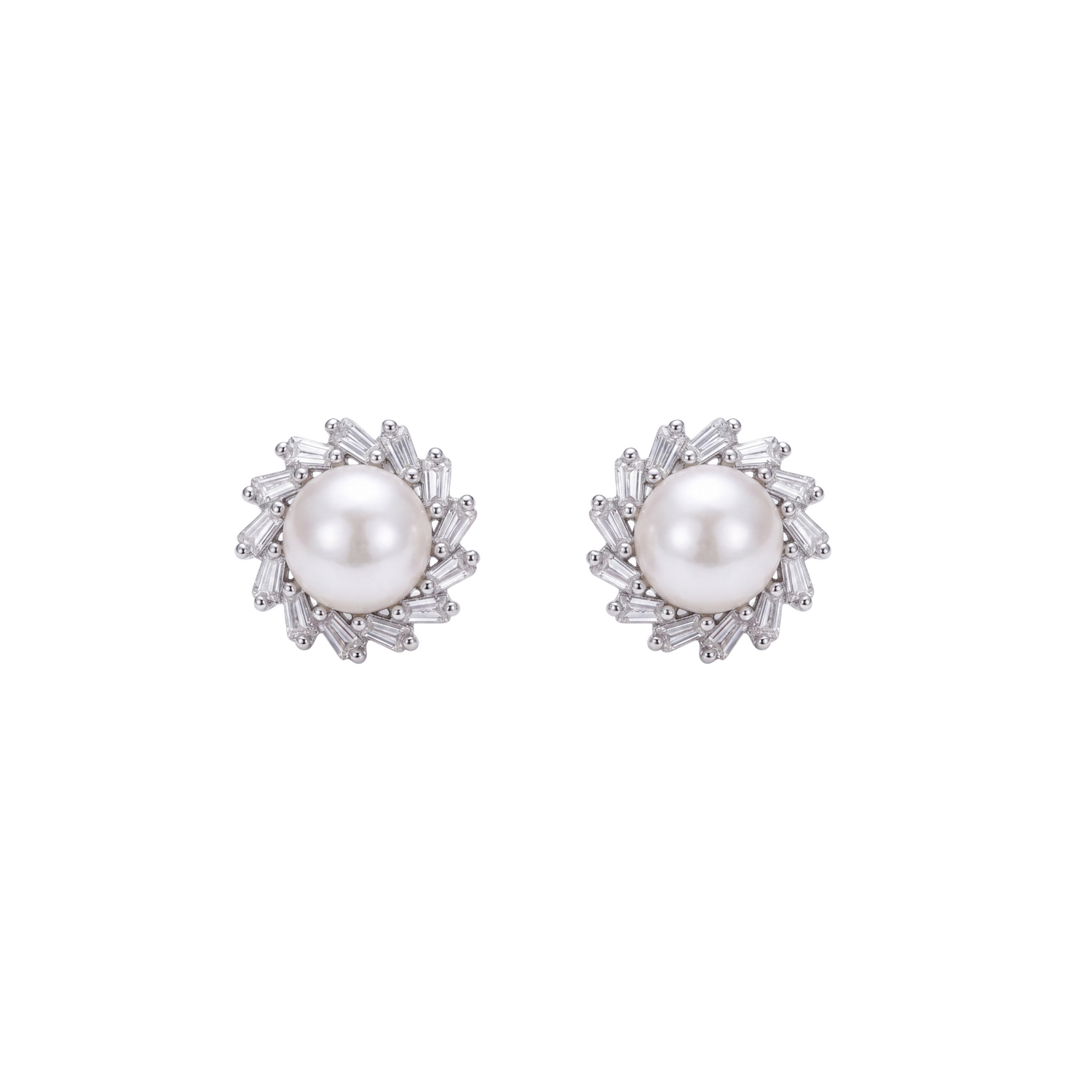 Classic Round CZ Stud Earrings