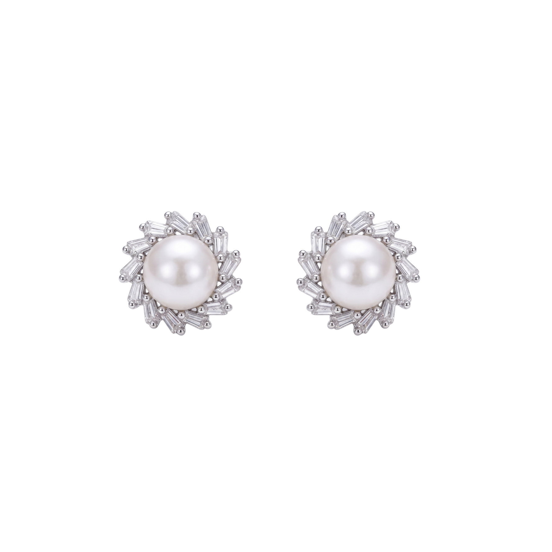 Classic Round CZ Stud Earrings