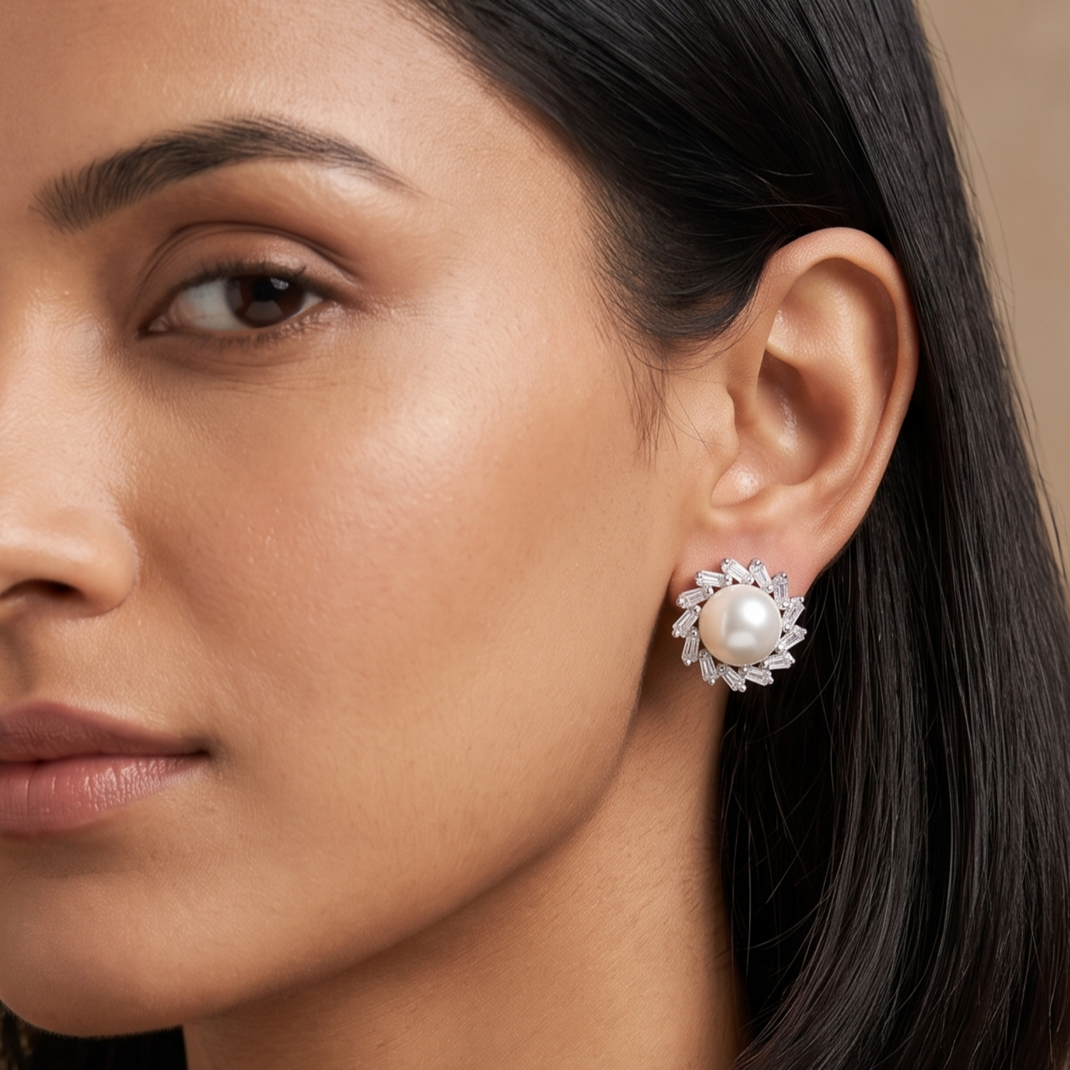 Classic Round CZ Stud Earrings