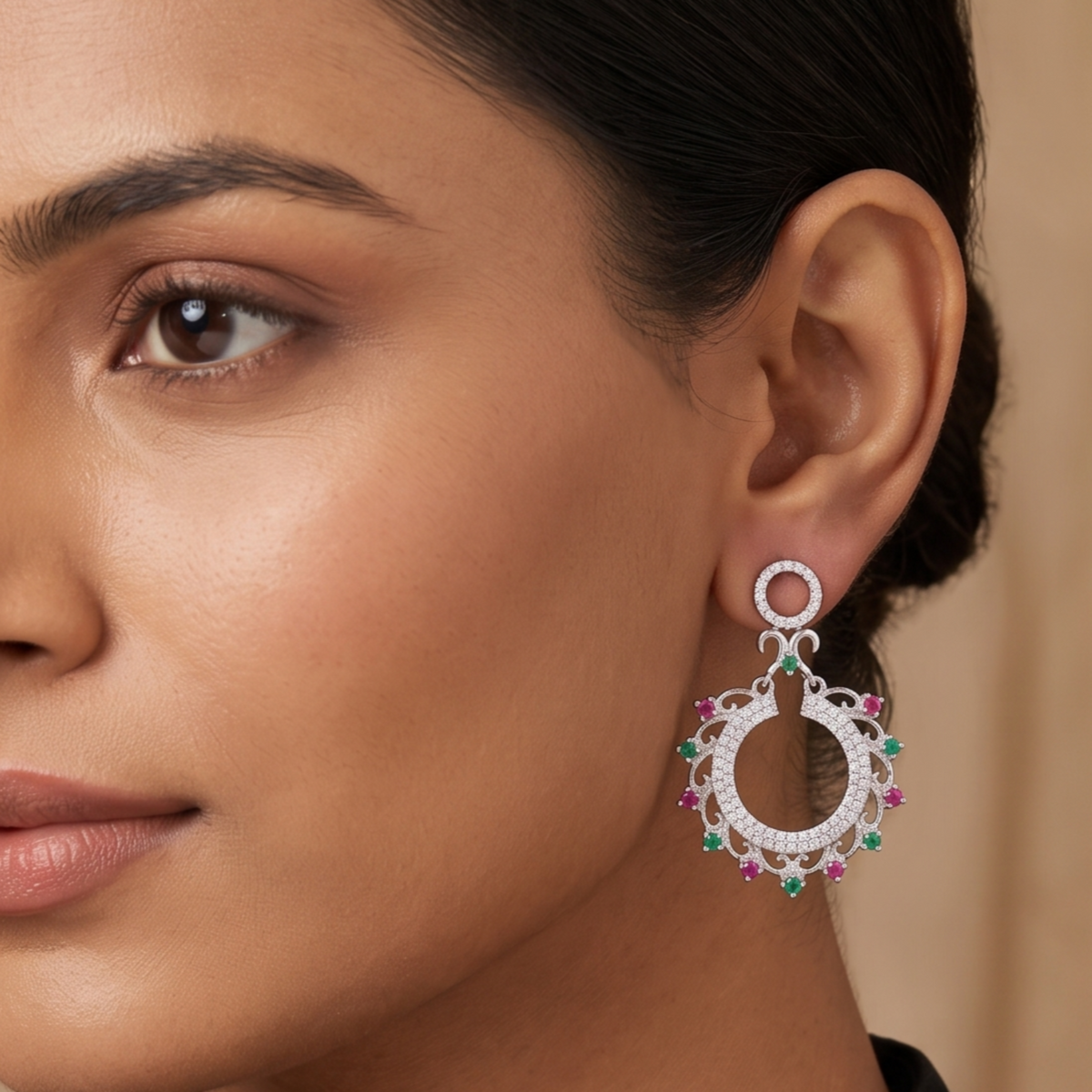 Mahi CZ Drop Earrings