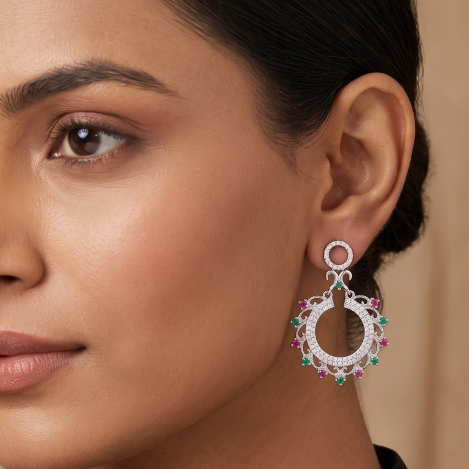 Mahi CZ Drop Earrings