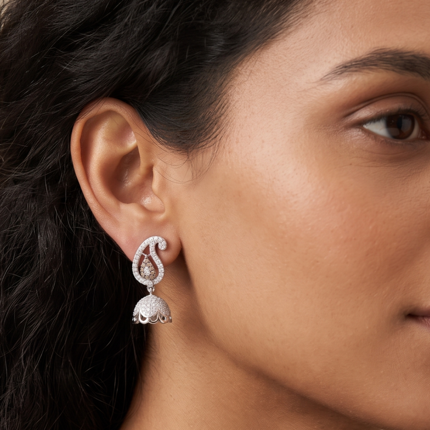 Zara CZ Jhumka Earrings