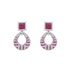 Myra CZ RED Drop Earrings