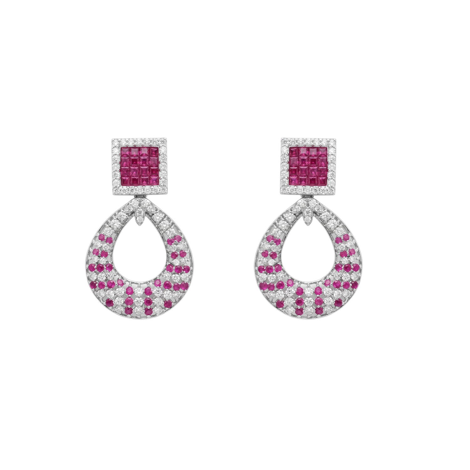 Myra CZ RED Drop Earrings