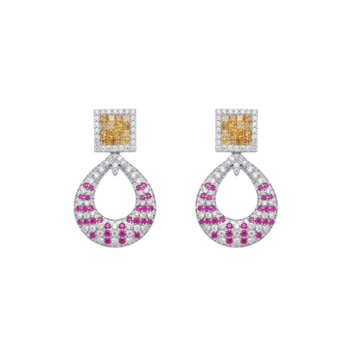 Myra CZ ORANGE Drop Earrings