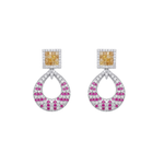 Myra CZ ORANGE Drop Earrings