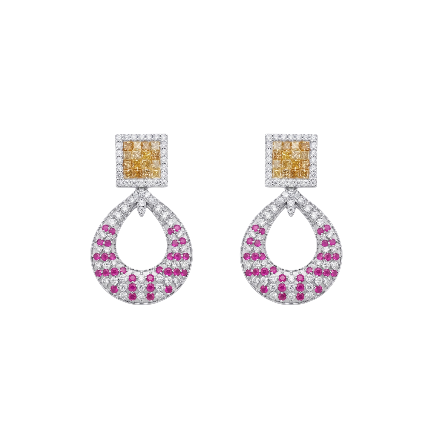 Myra CZ ORANGE Drop Earrings