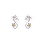 Siya Pearl Light Green Stud Earrings