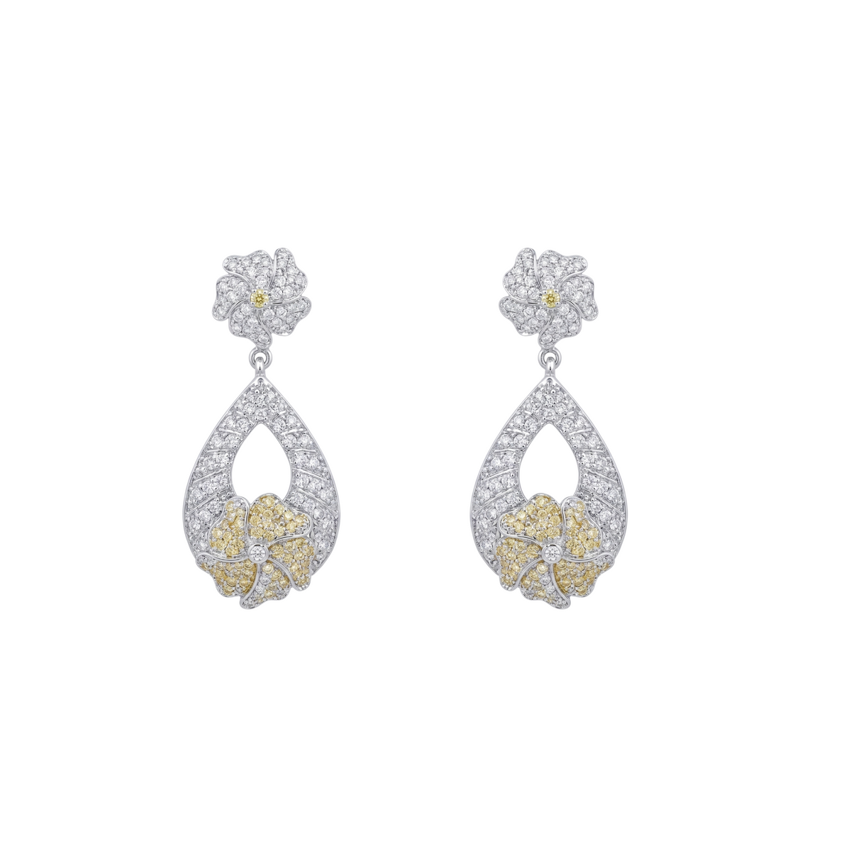 Dhriti CZ Green Drop Earrings