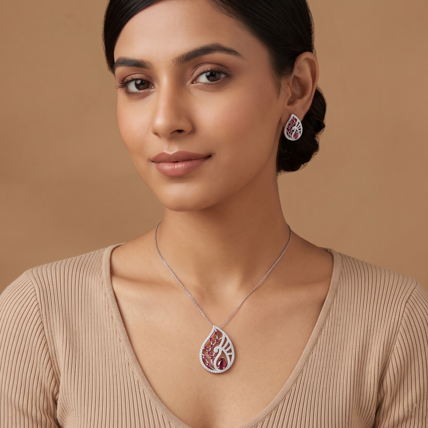 Aarohi CZ Pendant Set