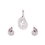 Vikata CZ Pink Pendant Set