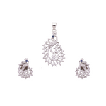 Vikata CZ Blue Pendant Set