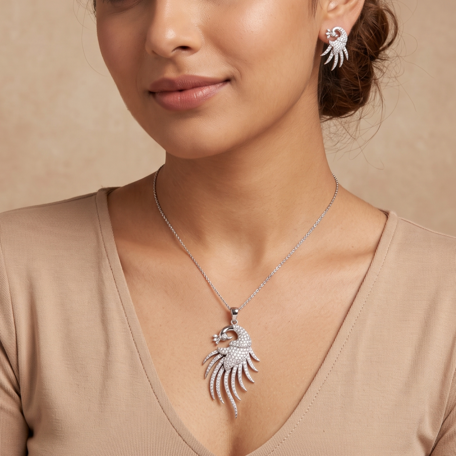 Pakhi CZ Pendant Set