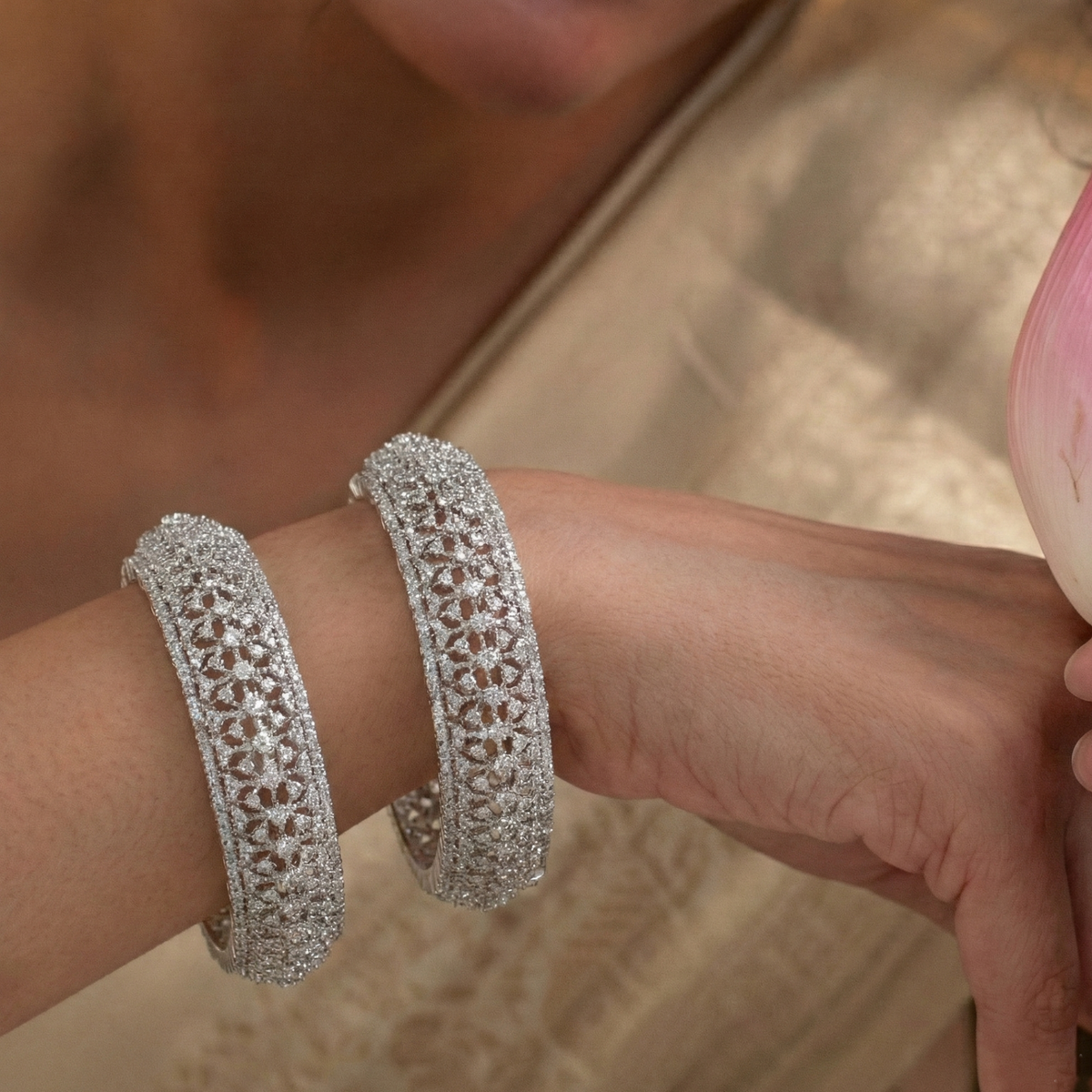 Twinkle Delicate Nakshatra CZ Bangles