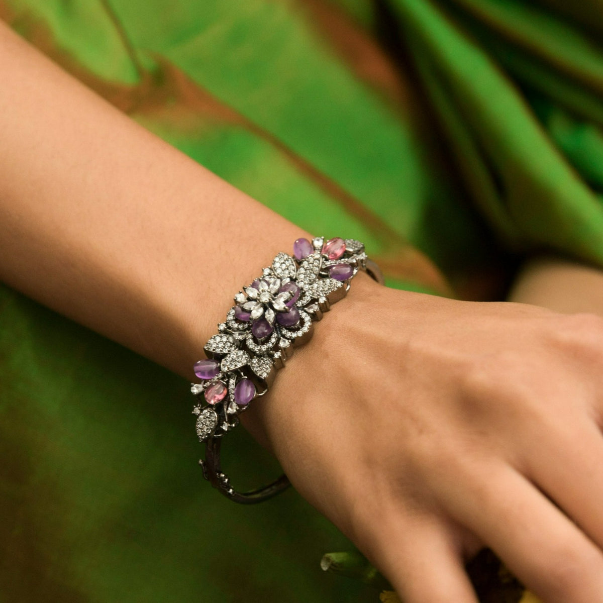 Floral Bloom CZ Bracelet 