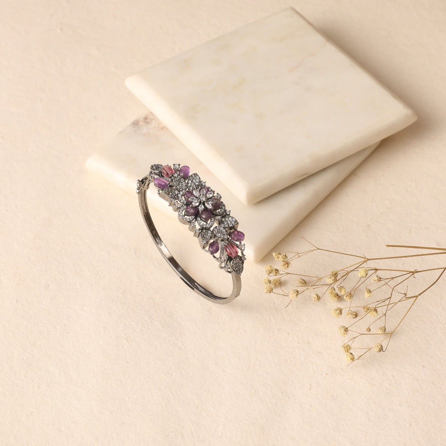 Floral Bloom CZ Bracelet 