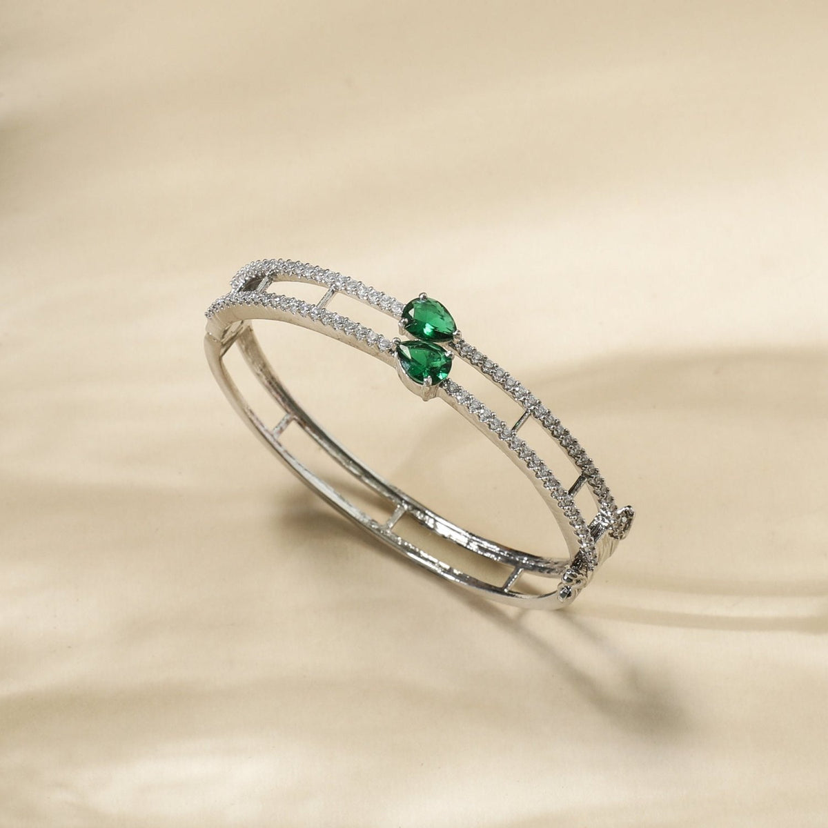 Lahari Nakshatra CZ Green Bracelet