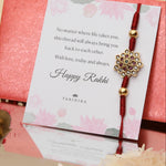 Antique Flower Pattern with Kempu Rakhi