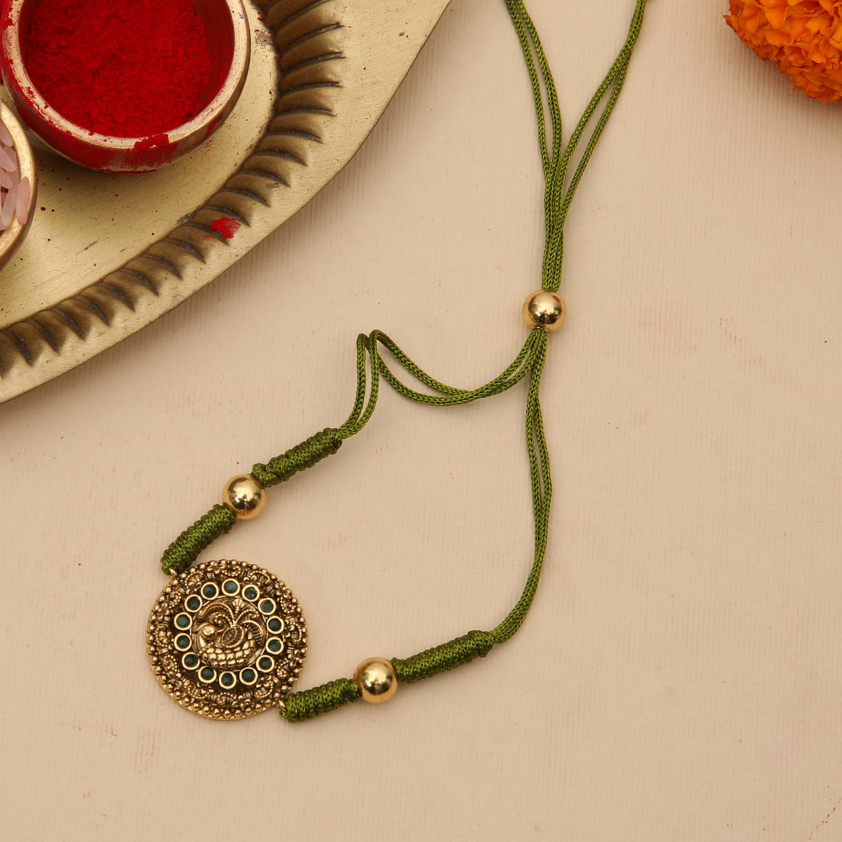 Mayura Heritage Antique Rakhi