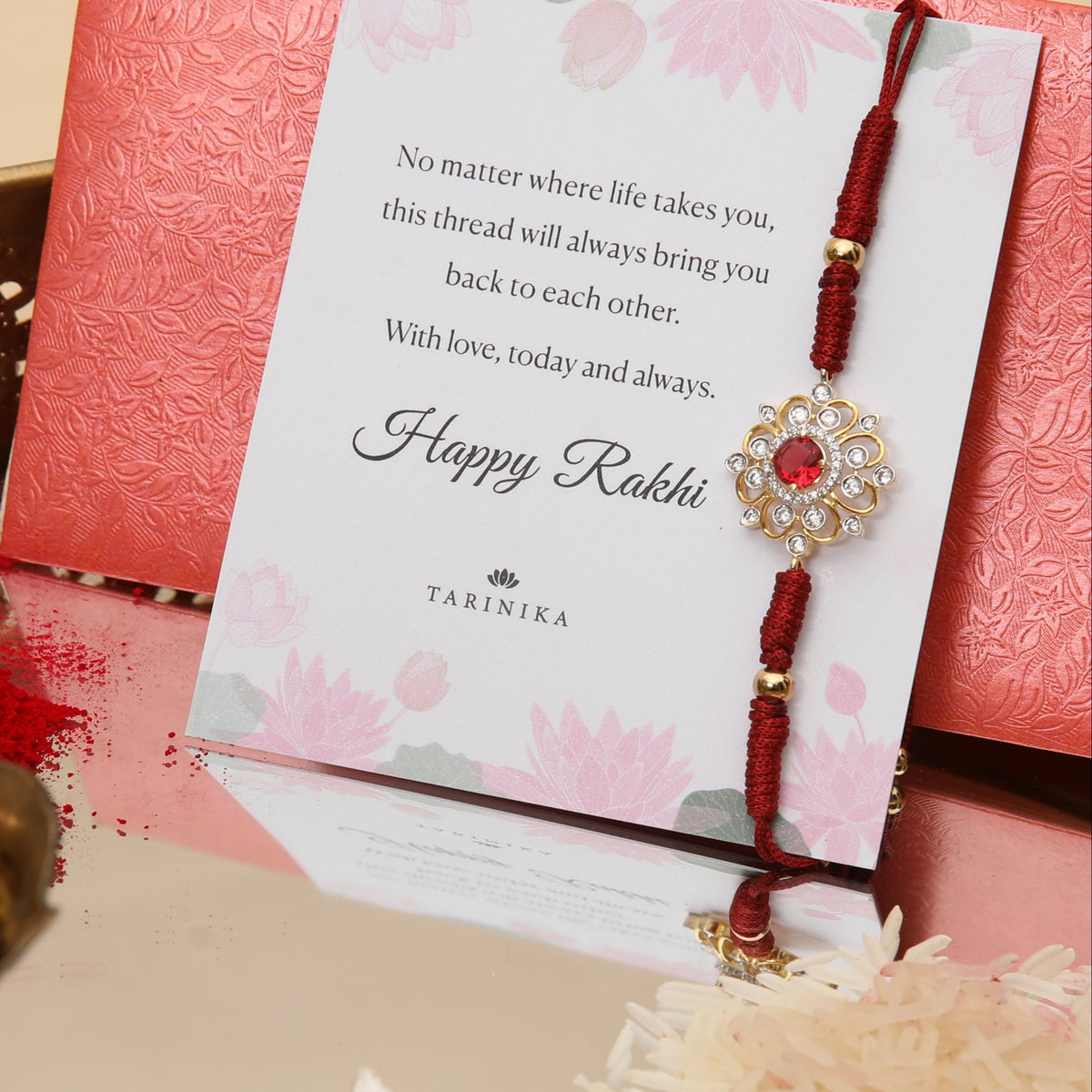Ruby Radiance CZ Rakhi