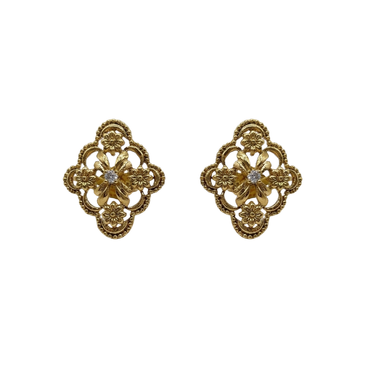 Calista Gold Plated Tribal Earrings