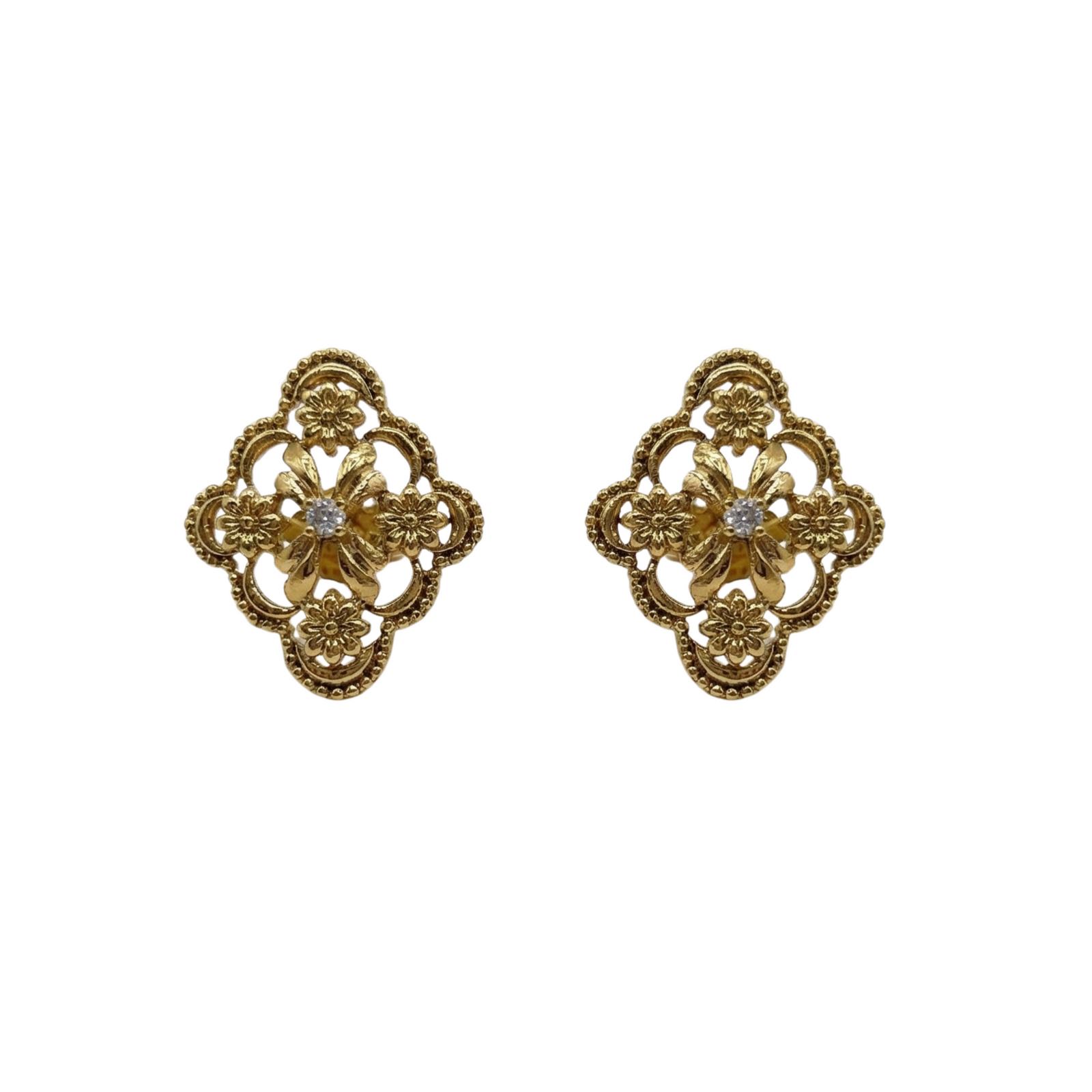 Calista Gold Plated Tribal Earrings