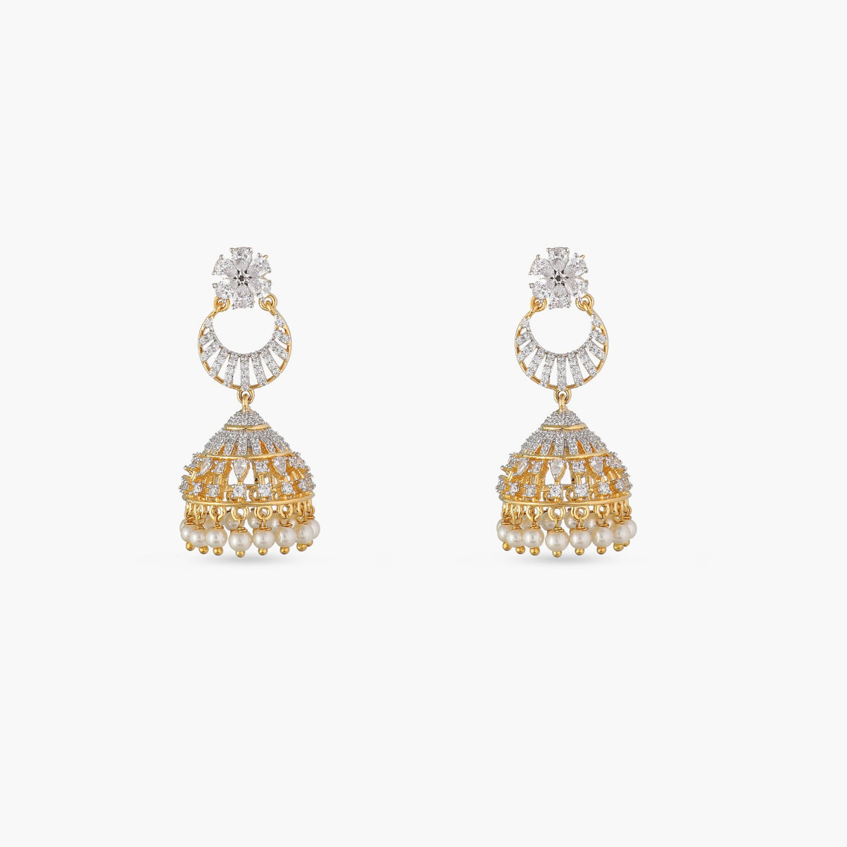 Surabhi Nakshatra CZ Jhumki Earrings