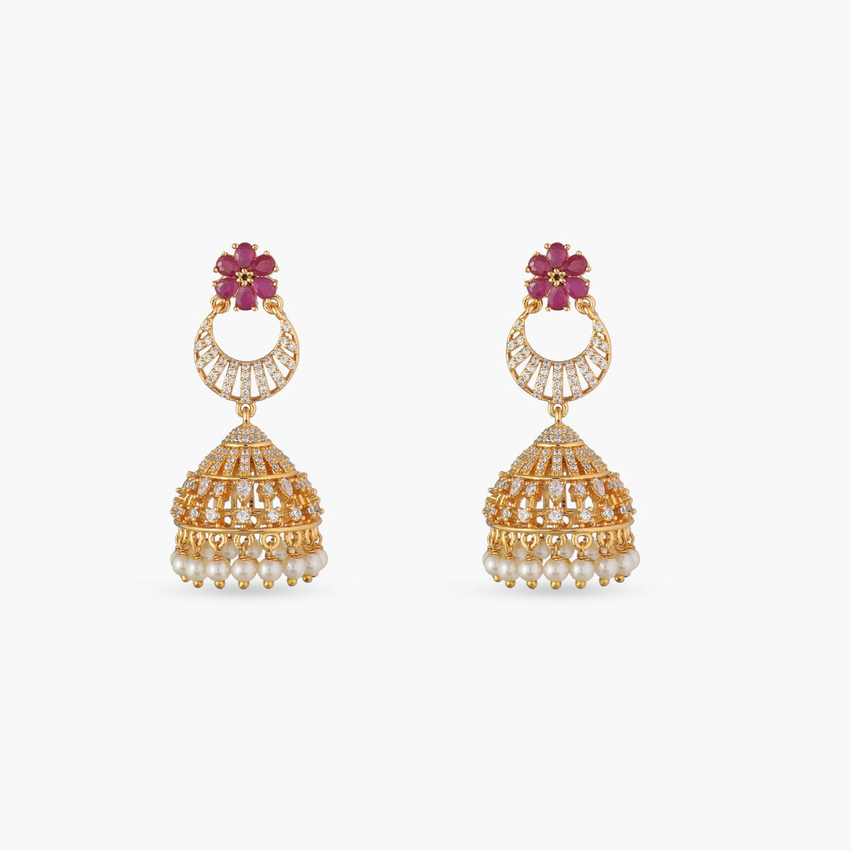 Surabhi Nakshatra CZ Jhumki Earrings