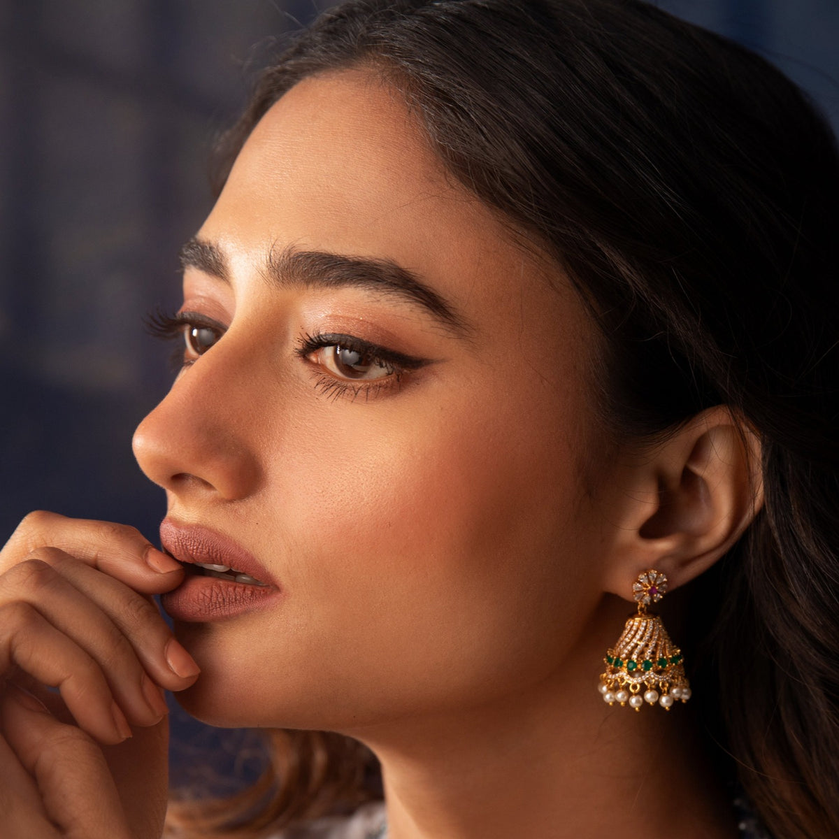 Rajan Nakshatra CZ Jhumki Earrings