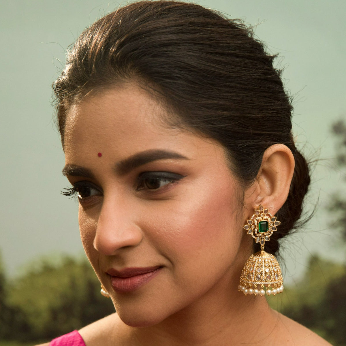 Sadie Nakshatra CZ Jhumka Earrings