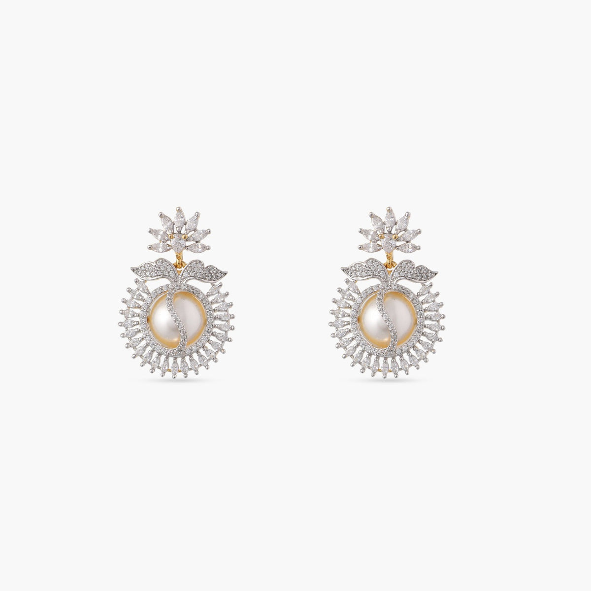 Reita CZ Pearl Stud Earrings