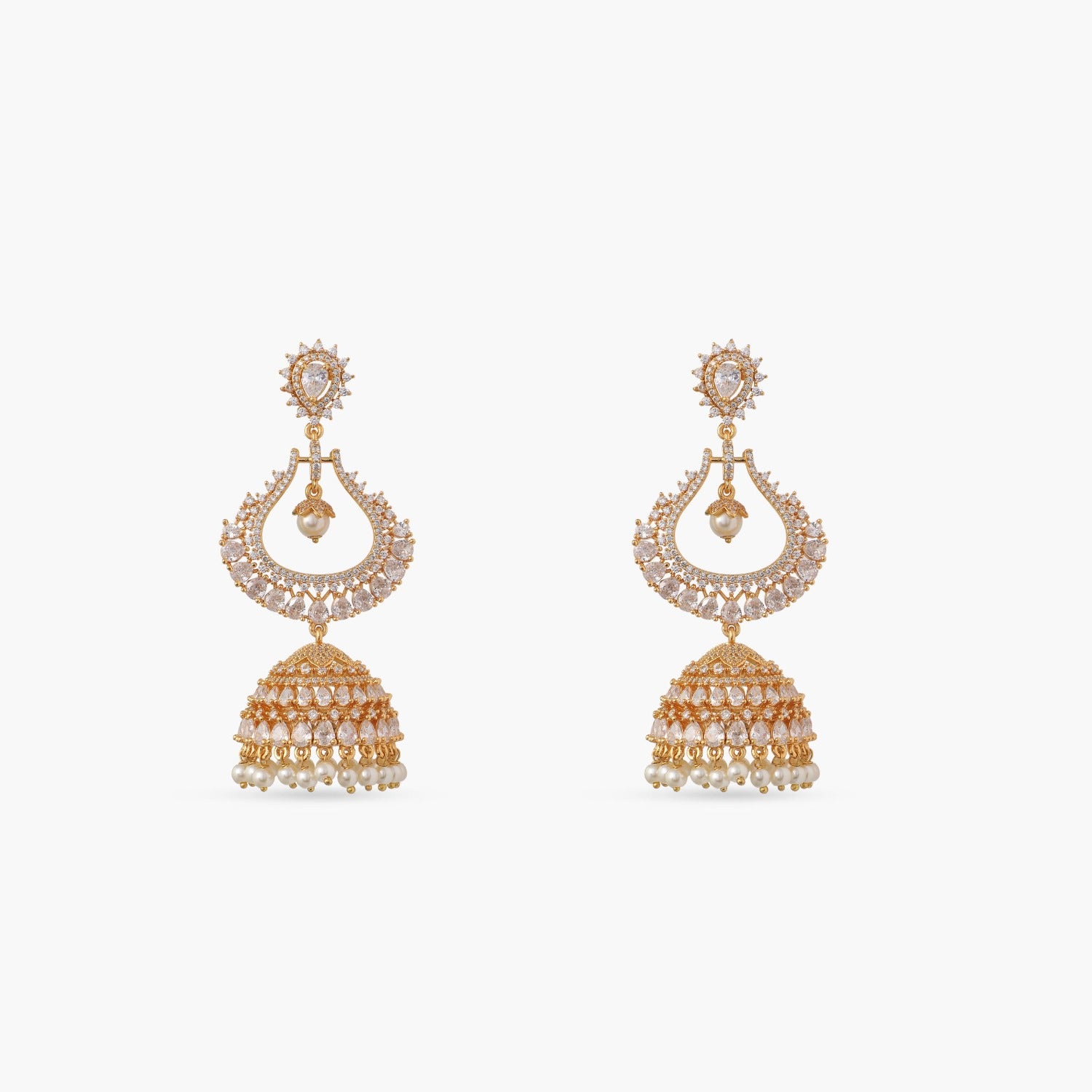 Harper Nakshatra CZ Jhumka Earrings
