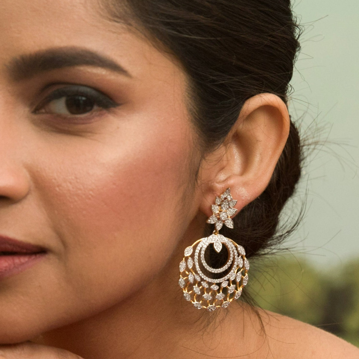 Yug Nakshatra CZ Drop Earrings