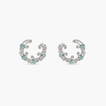 Swirl & Shine CZ Hoop Earrings