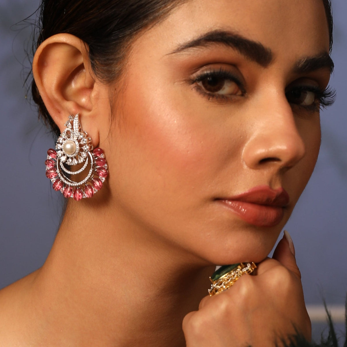 Floral Bloom Pearl Earrings
