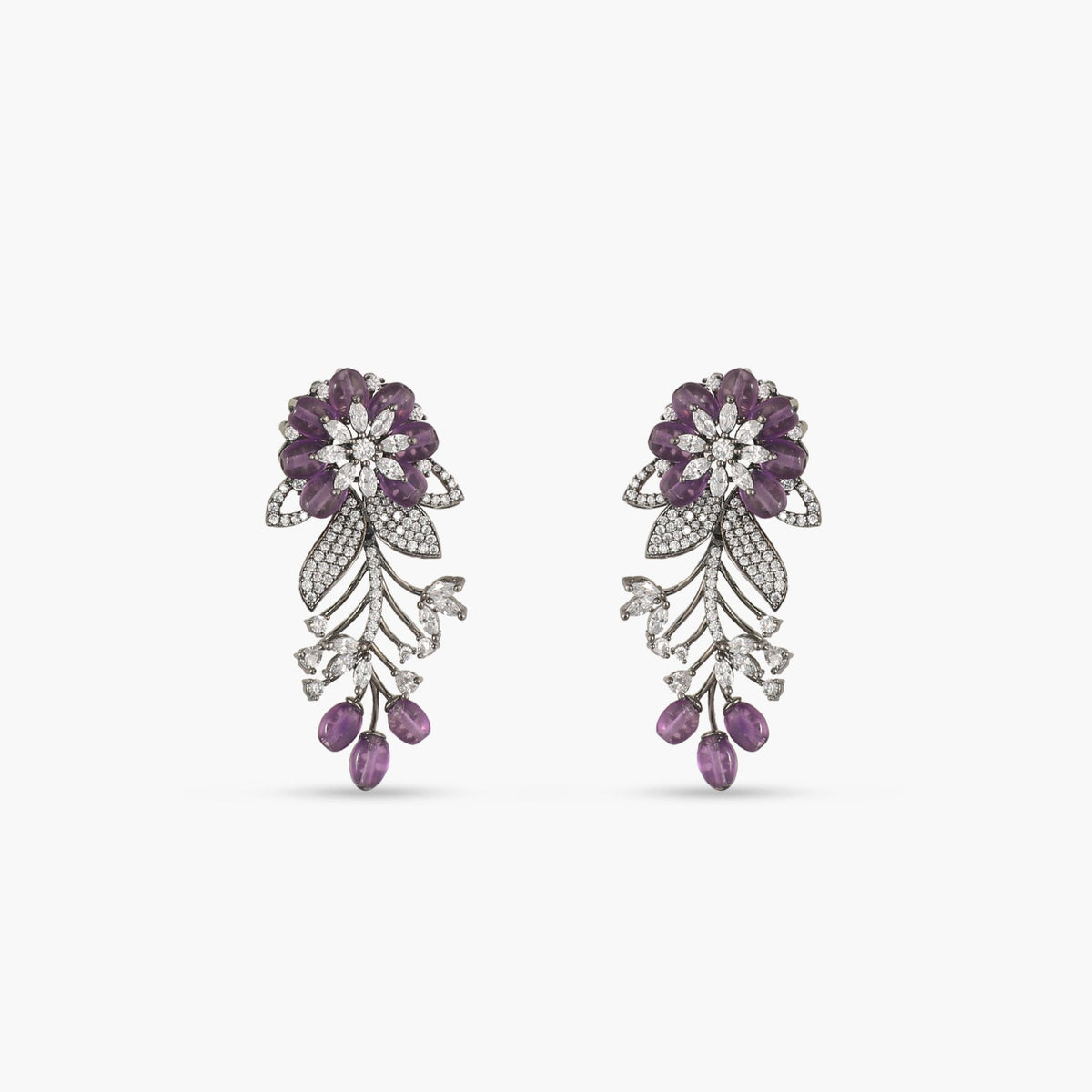 Floral Bloom Classic CZ Earrings