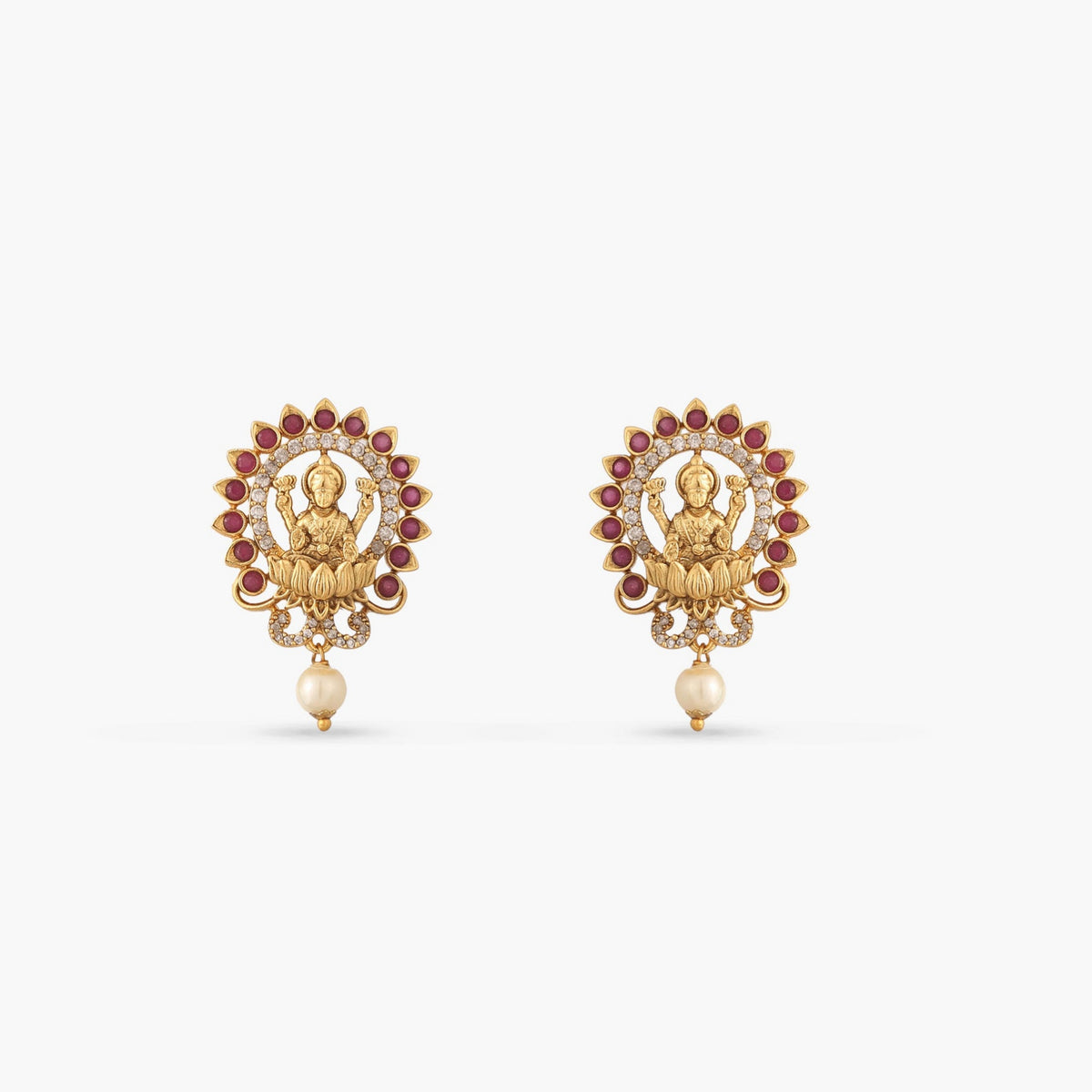 Sonali Antique Kempu Stud Earrings